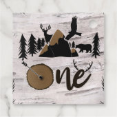 Étiquettes Cadeau Rustic Birch Outdoor Wilderness Un 1er anniversair (Dos)
