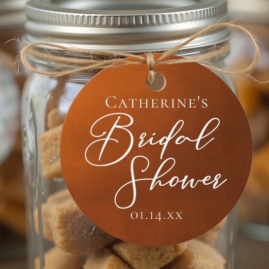 Étiquettes Cadeau Rustic Bridal Shower Personalized Party