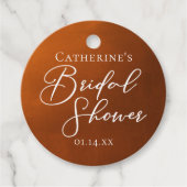 Étiquettes Cadeau Rustic Bridal Shower Personalized Party (Devant)