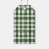 Étiquettes-cadeau Rustic Brown Cream Green Christmas Deer (Dos)