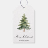 Étiquettes-cadeau Rustic Christmas Green Tree | Merry Christmas Gift (Devant)