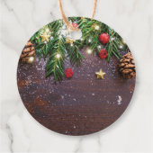 Étiquettes Cadeau Rustic Country Noël vacances cadeau (Dos)