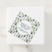 Étiquettes Cadeau Rustic Dark Green Cactus Motif (En situation)