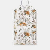 Étiquettes-cadeau Rustic Fall Citrouille Fête des mariées Favoriser (Dos)