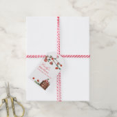 Étiquettes-cadeau Rustic Farm Ladybug Apple Baby shower fille (Avec de la ficelle)