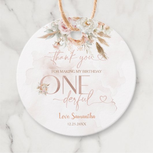 Étiquettes Cadeau Rustic Floral n'est-elle pas un anniversaire extra (Devant)