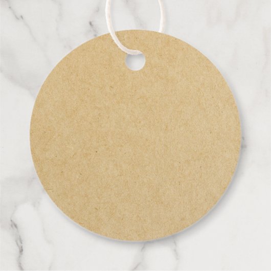 Étiquettes Cadeau Rustic Kraft S'more Love Mariage Round (Dos)