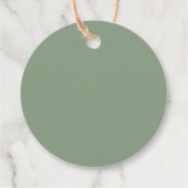 Étiquettes Cadeau Rustic Laurel Feuille Script Initiales Mariage (Dos)