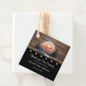 Étiquettes Cadeau Rustic Mountain Valley Forest Sunset Wedding Favor (En situation)
