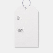 Étiquettes-cadeau Rustic Naughty Naughty Chalkboard Tags cadeaux (Dos)