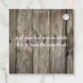 Étiquettes Cadeau Rustic Rose équitation fête d'anniversaire (Dos)