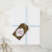 Étiquettes-cadeau Rustic Rough Graphic Burlap n'importe quel texte (Avec de laficelle)