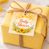 Étiquettes Cadeau Rustic Sunflower Floral Celebration