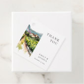 Étiquettes Cadeau Rustic Winery Mariage paysage (En situation)