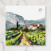 Étiquettes Cadeau Rustic Winery Mariage paysage (Dos)