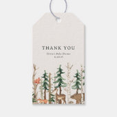 Étiquettes-cadeau Rustic Winter Woodland Baby Shower (Devant)