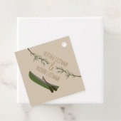 Étiquettes Cadeau Rustique À feuillage persistant Branches Mariage d (En situation)