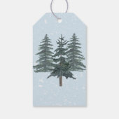Étiquettes-cadeau Rustique À feuillage persistant Pine Mariage (Dos)