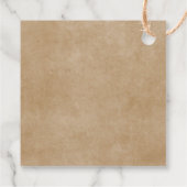 Étiquettes Cadeau Rustique Ajouter votre logo Promotion photo texte  (Dos)