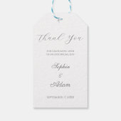 Étiquettes-cadeau Rustique aquarelle Mariage de verdure (Dos)