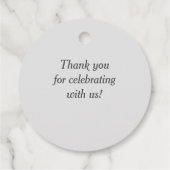 Étiquettes Cadeau Rustique Bois blanc Rustique Mariage ou parti (Dos)