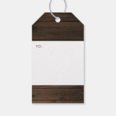 Étiquettes-cadeau Rustique Bois chrétien Typographie de Noël (Dos)