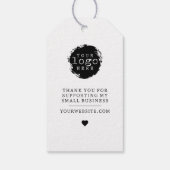 Étiquettes-cadeau Rustique fait maison avec l'amour Script Coeur Pro (Dos)