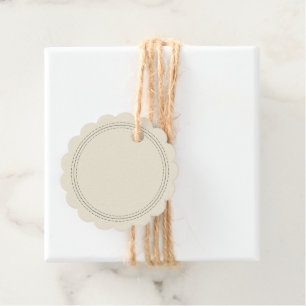 Étiquettes Cadeau Rustique fait maison simple blanc antique Écrire s