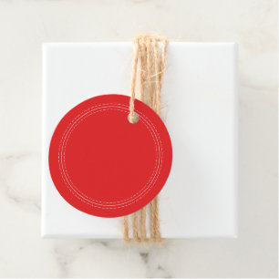Étiquettes Cadeau Rustique fait maison simple rouge brillant Écrire 