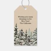 Étiquettes-cadeau Rustique Grange Aquarelle Pays Noël (Dos)