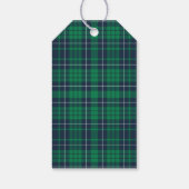 Étiquettes-cadeau Rustique Green Plaid Joyeux Noël (Dos)