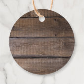 Étiquettes Cadeau Rustique moderne un jour loin Mariage Merci (Dos)