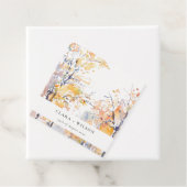 Étiquettes Cadeau Rustique Pastel Jaune automne Mariage paysage auto (En situation)