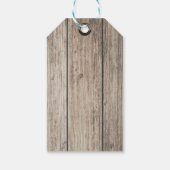 Étiquettes-cadeau Rustique Patiné bois ferme Mariage de grange (Dos)