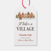 Étiquettes-cadeau Rustique Stroller Village Maisons Baby shower d'hi (Devant)