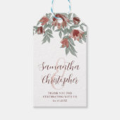 Étiquettes-cadeau Rustique Terracotta Floral Wedding Favoriser (Devant)