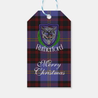 Étiquettes-cadeau Rutherford Scottish Clan Tartan & Crest
