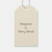 Étiquettes-cadeau Sable Micro Floral Brun Foncé (Dos)