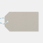 Étiquettes-cadeau Sable naturel gris chaud solide (Dos Horizontal)