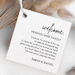 Étiquettes Cadeau Sac cadeau de bienvenue minimaliste pour Mariage<br><div class="desc">Stickers Sac-cadeau de bienvenue minimaliste Mariage</div>