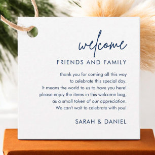 Étiquettes Cadeau Sac cadeau de bienvenue minimaliste pour Mariage d