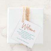 Étiquettes Cadeau Sac cadeau de bienvenue pour Mariage d'écriture ma (En situation)