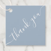 Étiquettes Cadeau Sac cadeau Mariage Dusty Blue Merci (Devant)