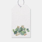 Étiquettes-cadeau Sac d'accueil Mariage d'Eucalyptus (Dos)