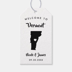 Étiquettes-cadeau Sac d'accueil Mariage du Vermont Tags, Carte