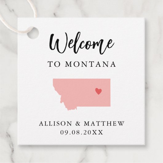 Étiquettes Cadeau Sac d'accueil Mariage Montana couleur (Devant)