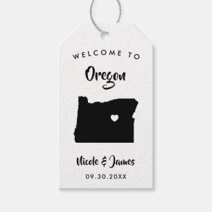 Étiquettes-cadeau Sac de bienvenue du Mariage de l'Oregon Tags, Cart