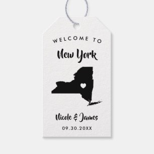 Étiquettes-cadeau Sac de bienvenue du Mariage de New York Tags, Cart