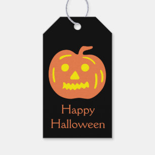 Étiquettes-cadeau Sac de traitement Citrouille d'Halloween Jack-O-La