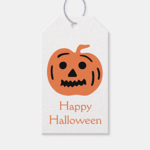 Étiquettes-cadeau Sac de traitement Citrouille d'Halloween Jack-O-La
